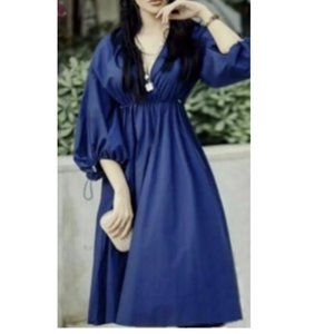 ZARA Voluminous Blue Poplin Dress - NWT - Women's XXL